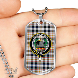 ScottishPlaid MacLaren Albino Dance Modern Clan Tartan Dog Tag Necklace - Crest Classic Scottish Plaid Tartan Plaid