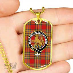 ScottishPlaid MacPherson Crubin Plaid Modern Clan Tartan Dog Tag Necklace - Crest Classic Scottish Plaid Tartan Plaid
