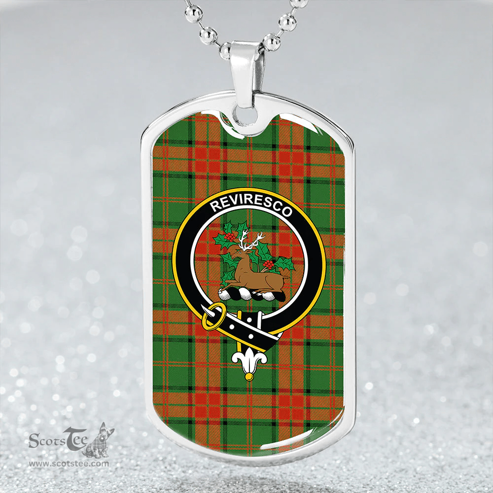 ScottishPlaid Maxwell Hunting Ancient Clan Tartan Dog Tag Necklace - Crest Classic Scottish Plaid Tartan Plaid
