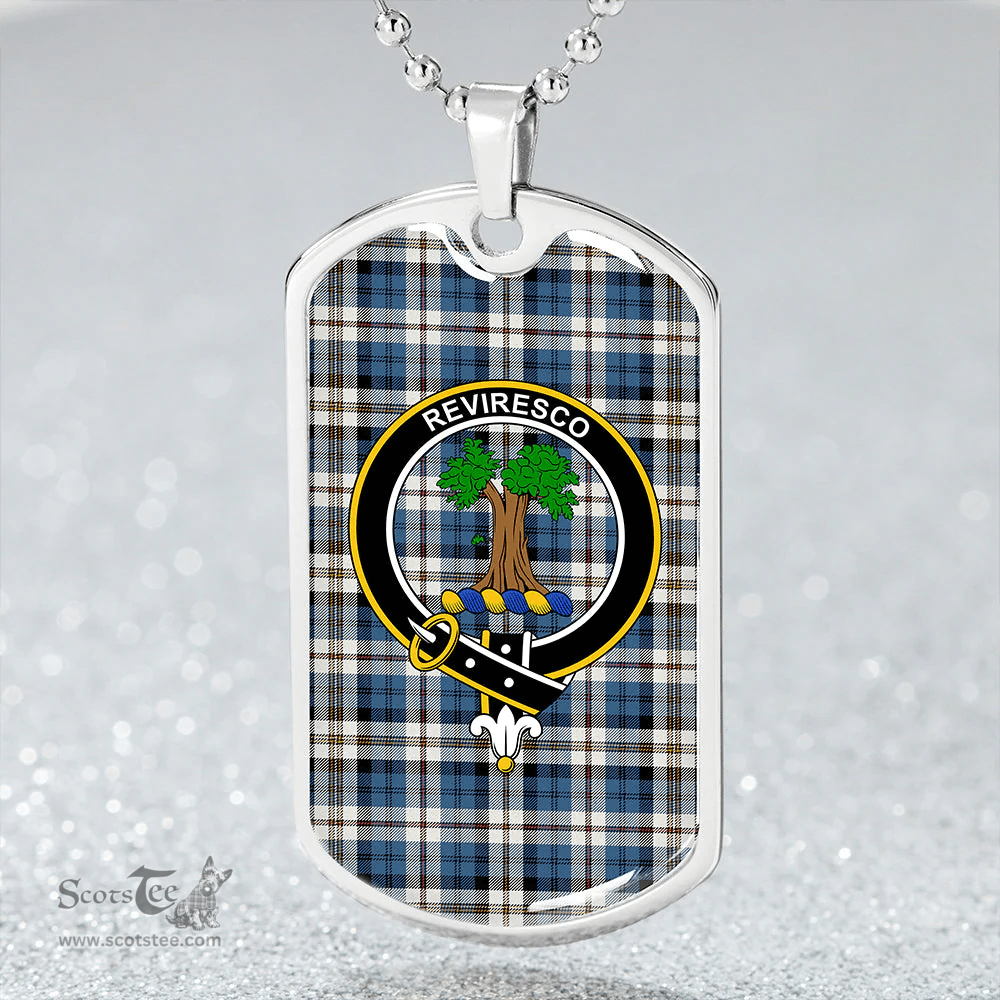 ScottishPlaid MacEwan Dress Arisaid Ancient Clan Tartan Dog Tag Necklace - Crest Classic Scottish Plaid Tartan Plaid