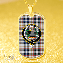 ScottishPlaid MacLaren Albino Dance Modern Clan Tartan Dog Tag Necklace - Crest Classic Scottish Plaid Tartan Plaid