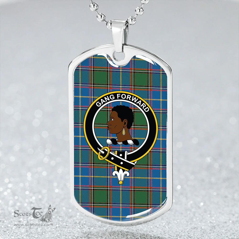 ScottishPlaid Stirling University of Tartan Ancient Clan Tartan Dog Tag Necklace - Crest Classic Scottish Plaid Tartan Plaid