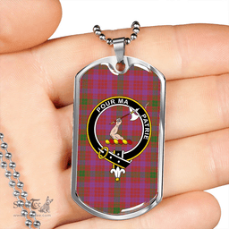 ScottishPlaid MacTier Ancient Clan Tartan Dog Tag Necklace - Crest Classic Scottish Plaid Tartan Plaid