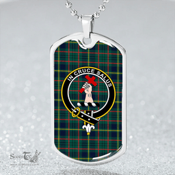 ScottishPlaid Taylor Modern Clan Tartan Dog Tag Necklace - Crest Classic Scottish Plaid Tartan Plaid