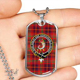 ScottishPlaid Walker Evening Modern Clan Tartan Dog Tag Necklace - Crest Classic Scottish Plaid Tartan Plaid