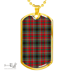 Scottish Anderson of Arbrake Clan Tartan Dog Tag Necklace - Classic Scottish Plaid Tartan Plaid