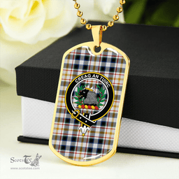 ScottishPlaid MacLaren Albino Dance Modern Clan Tartan Dog Tag Necklace - Crest Classic Scottish Plaid Tartan Plaid