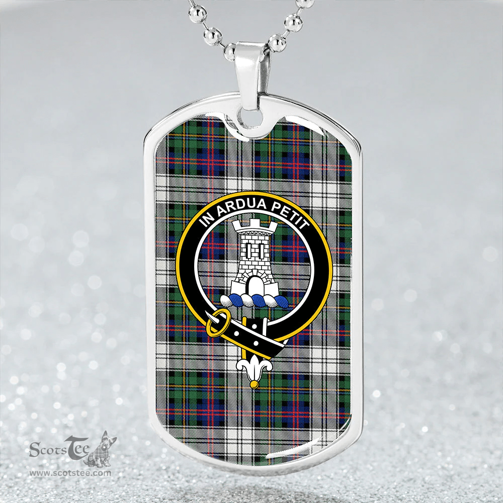 ScottishPlaid Malcolm Dress Modern Clan Tartan Dog Tag Necklace - Crest Classic Scottish Plaid Tartan Plaid