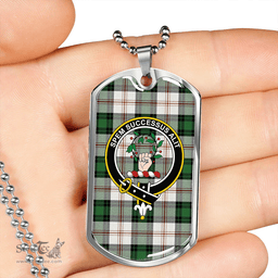 ScottishPlaid Ross Arisaid Ancient Clan Tartan Dog Tag Necklace - Crest Classic Scottish Plaid Tartan Plaid