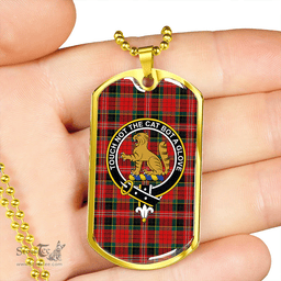 ScottishPlaid MacPherson Modern Clan Tartan Dog Tag Necklace - Crest Classic Scottish Plaid Tartan Plaid