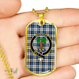 ScottishPlaid MacEwan Dress Arisaid Ancient Clan Tartan Dog Tag Necklace - Crest Classic Scottish Plaid Tartan Plaid