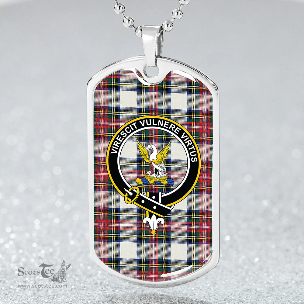 ScottishPlaid Stewart Dress Modern Clan Tartan Dog Tag Necklace - Crest Classic Scottish Plaid Tartan Plaid