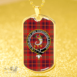 ScottishPlaid Walker Evening Modern Clan Tartan Dog Tag Necklace - Crest Classic Scottish Plaid Tartan Plaid