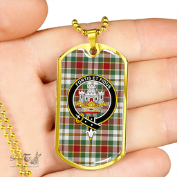 ScottishPlaid MacLachlan Dress Modern Clan Tartan Dog Tag Necklace - Crest Classic Scottish Plaid Tartan Plaid