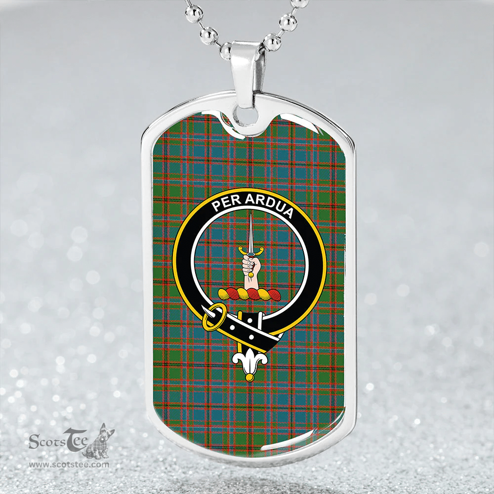 ScottishPlaid MacIntyre of Glenorchy #2 (MacIntyre of Glenorchy; #2) Ancient Clan Tartan Dog Tag Necklace - Crest Classic Scottish Plaid Tartan Plaid