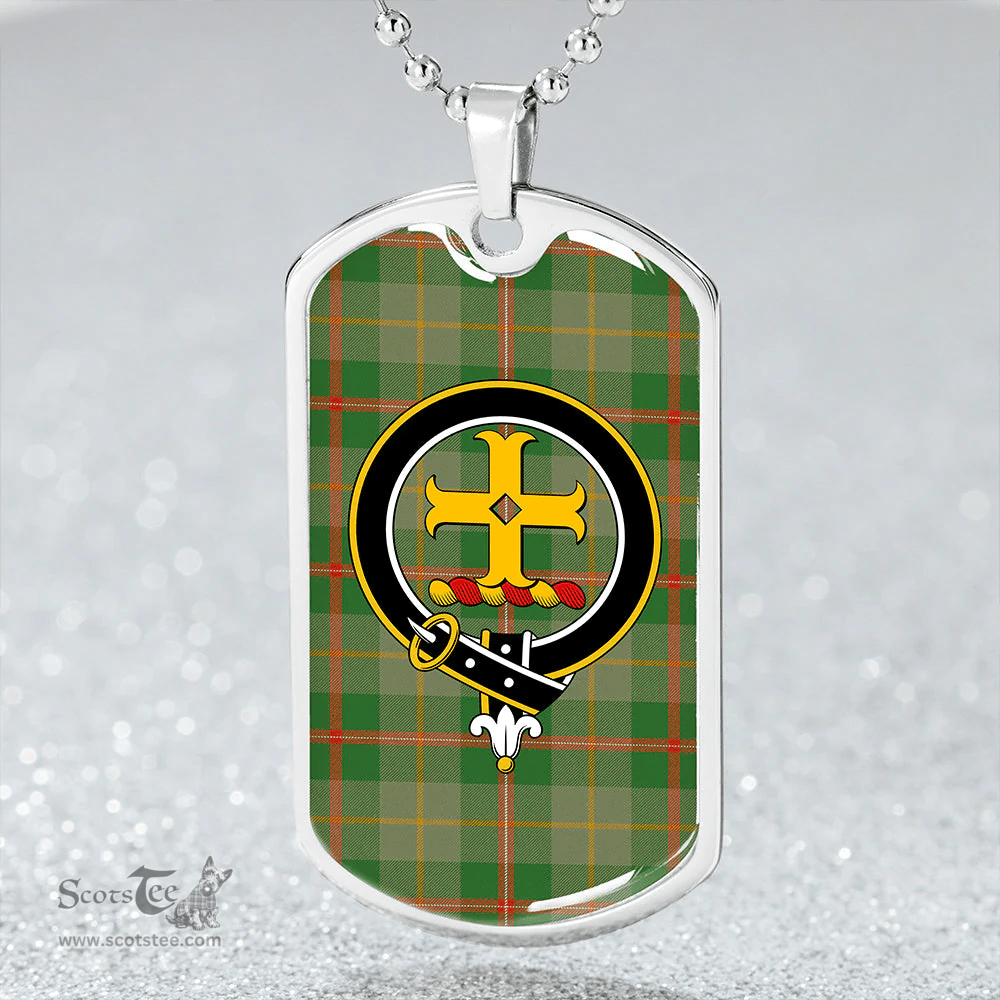 ScottishPlaid Symington Ancient Clan Tartan Dog Tag Necklace - Crest Classic Scottish Plaid Tartan Plaid