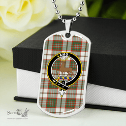 ScottishPlaid Scott Dress Anceint Clan Tartan Dog Tag Necklace - Crest Classic Scottish Plaid Tartan Plaid