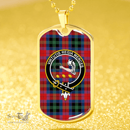 ScottishPlaid Skene of Cromar (Cant version) Modern Clan Tartan Dog Tag Necklace - Crest Classic Scottish Plaid Tartan Plaid