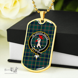 ScottishPlaid Taylor Modern Clan Tartan Dog Tag Necklace - Crest Classic Scottish Plaid Tartan Plaid