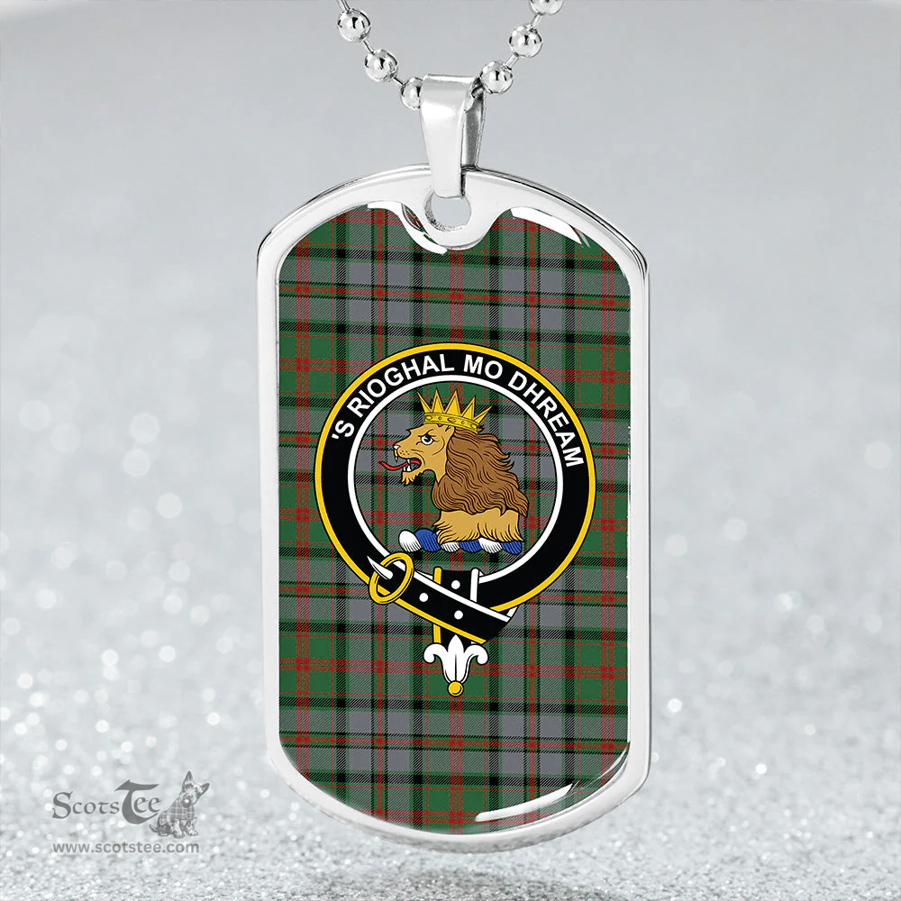 ScottishPlaid MacNeish Hunting Modern Clan Tartan Dog Tag Necklace - Crest Classic Scottish Plaid Tartan Plaid