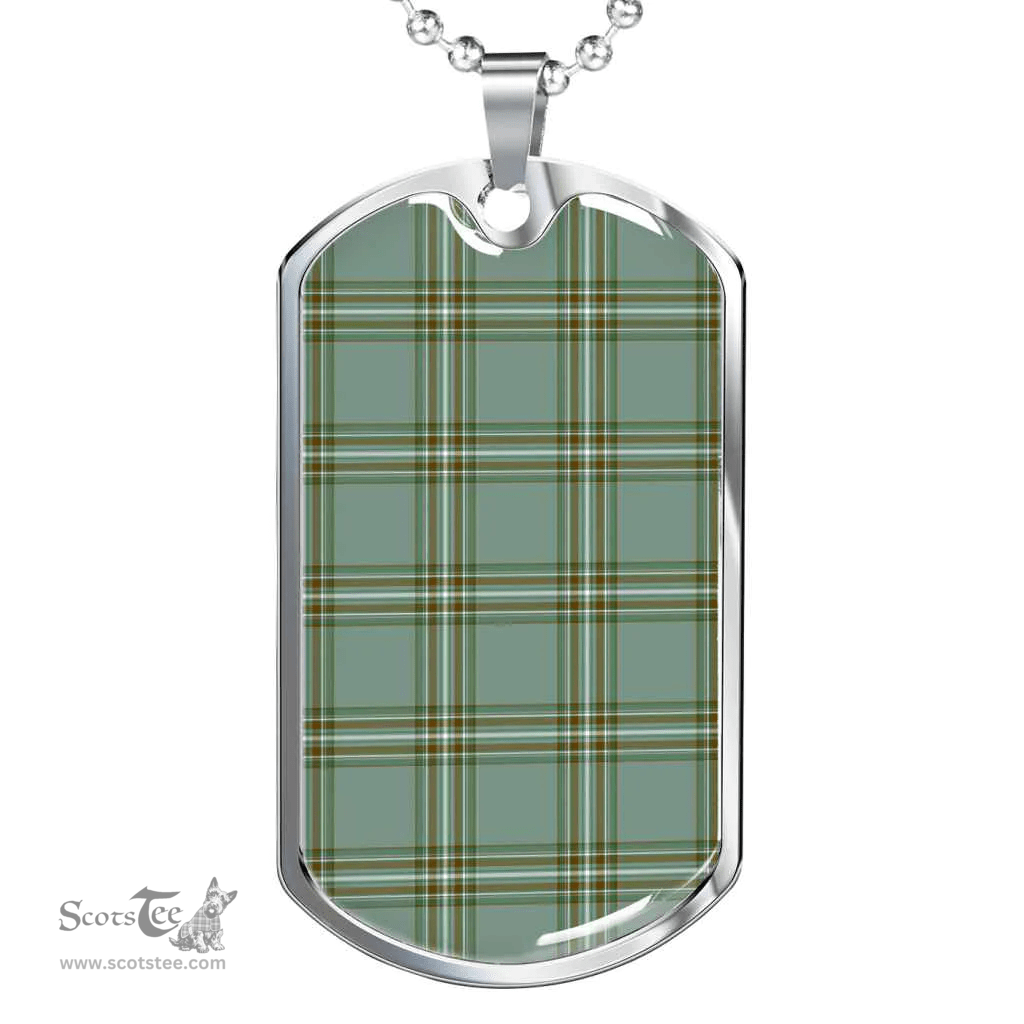 Scottish Kelly Dress Clan Tartan Dog Tag Necklace - Classic Scottish Plaid Tartan Plaid