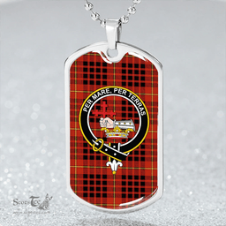 ScottishPlaid MacDonald of Ardnamurchan (Donald of Ardnamurchan) Ancient Clan Tartan Dog Tag Necklace - Crest Classic Scottish Plaid Tartan Plaid