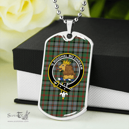 ScottishPlaid MacNeish Hunting Modern Clan Tartan Dog Tag Necklace - Crest Classic Scottish Plaid Tartan Plaid
