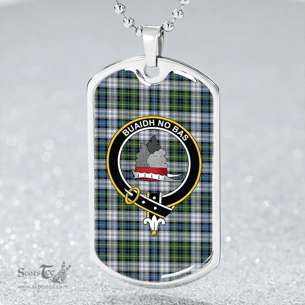 ScottishPlaid MacNeil of Barra (MacNeil/MacNeill) Paton Dress Ancient Clan Tartan Dog Tag Necklace - Crest Classic Scottish Plaid Tartan Plaid