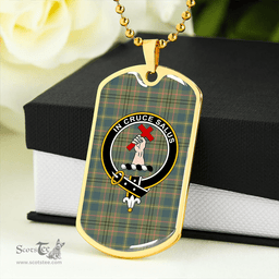 ScottishPlaid Taylor Ancient Clan Tartan Dog Tag Necklace - Crest Classic Scottish Plaid Tartan Plaid