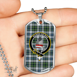 ScottishPlaid MacNeil of Barra (MacNeil/MacNeill) Paton Dress Ancient Clan Tartan Dog Tag Necklace - Crest Classic Scottish Plaid Tartan Plaid