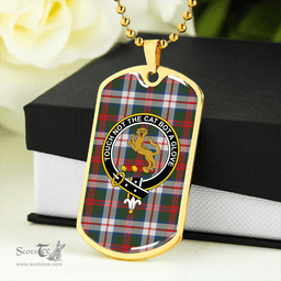ScottishPlaid MacKintosh Dress Modern Clan Tartan Dog Tag Necklace - Crest Classic Scottish Plaid Tartan Plaid