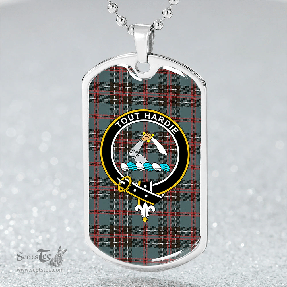 ScottishPlaid MacHardy (Clans Originaux) Clan Tartan Dog Tag Necklace - Crest Classic Scottish Plaid Tartan Plaid