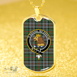 ScottishPlaid MacNeish Hunting Modern Clan Tartan Dog Tag Necklace - Crest Classic Scottish Plaid Tartan Plaid