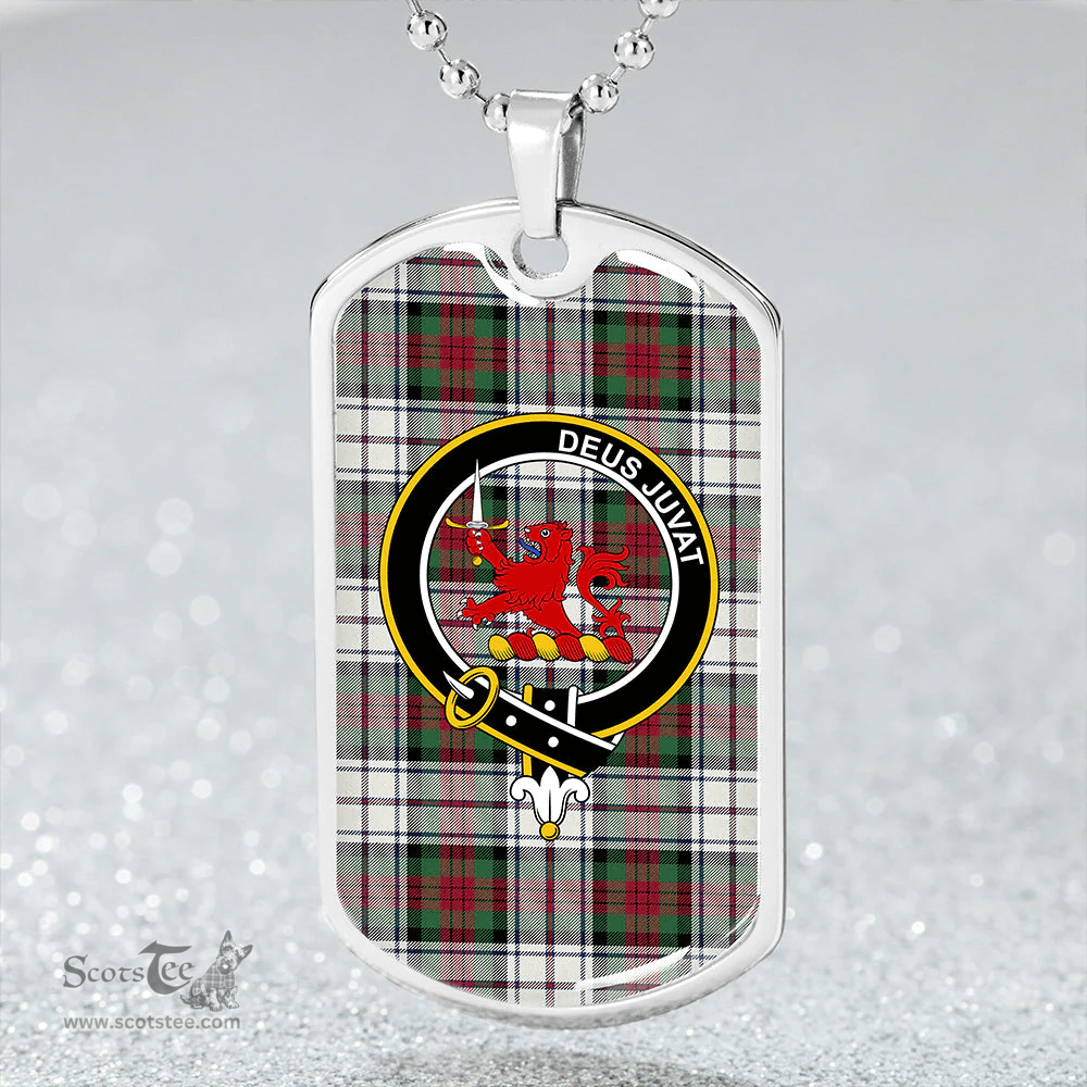 ScottishPlaid MacDuff Dress Modern Clan Tartan Dog Tag Necklace - Crest Classic Scottish Plaid Tartan Plaid