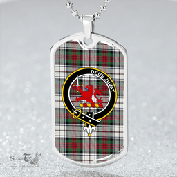 ScottishPlaid MacDuff Dress Modern Clan Tartan Dog Tag Necklace - Crest Classic Scottish Plaid Tartan Plaid