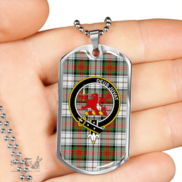 ScottishPlaid MacDuff Dress Ancient Clan Tartan Dog Tag Necklace - Crest Classic Scottish Plaid Tartan Plaid