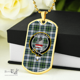 ScottishPlaid MacNeil of Barra (MacNeil/MacNeill) Paton Dress Ancient Clan Tartan Dog Tag Necklace - Crest Classic Scottish Plaid Tartan Plaid