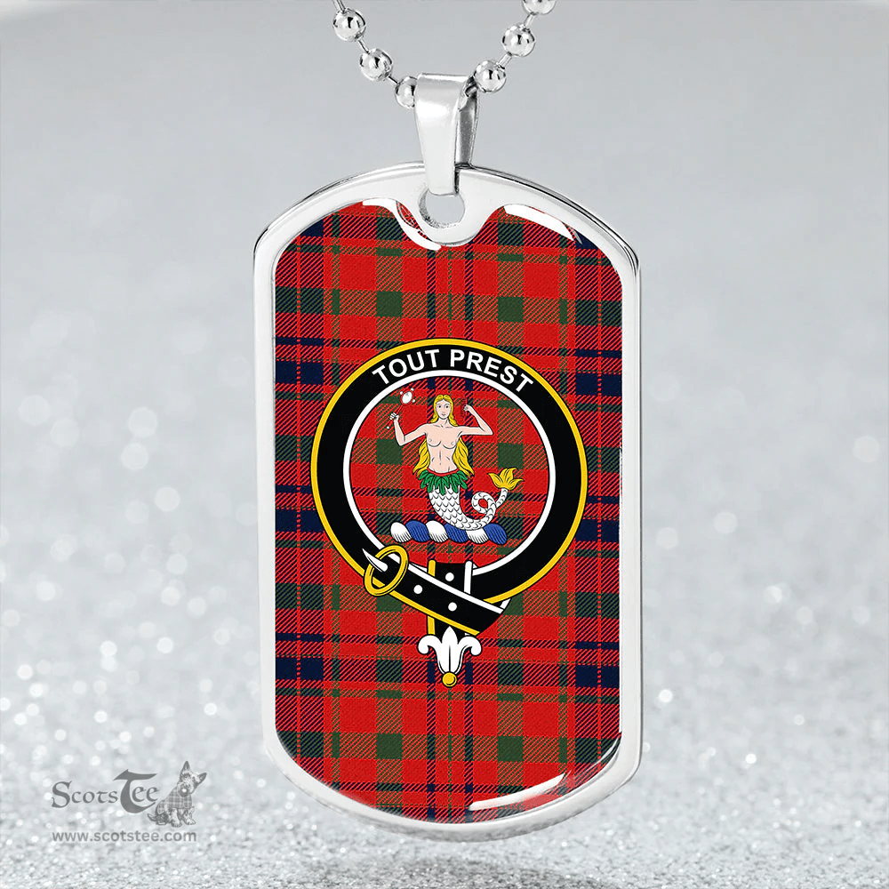 ScottishPlaid Murray Blair sample Modern Clan Tartan Dog Tag Necklace - Crest Classic Scottish Plaid Tartan Plaid