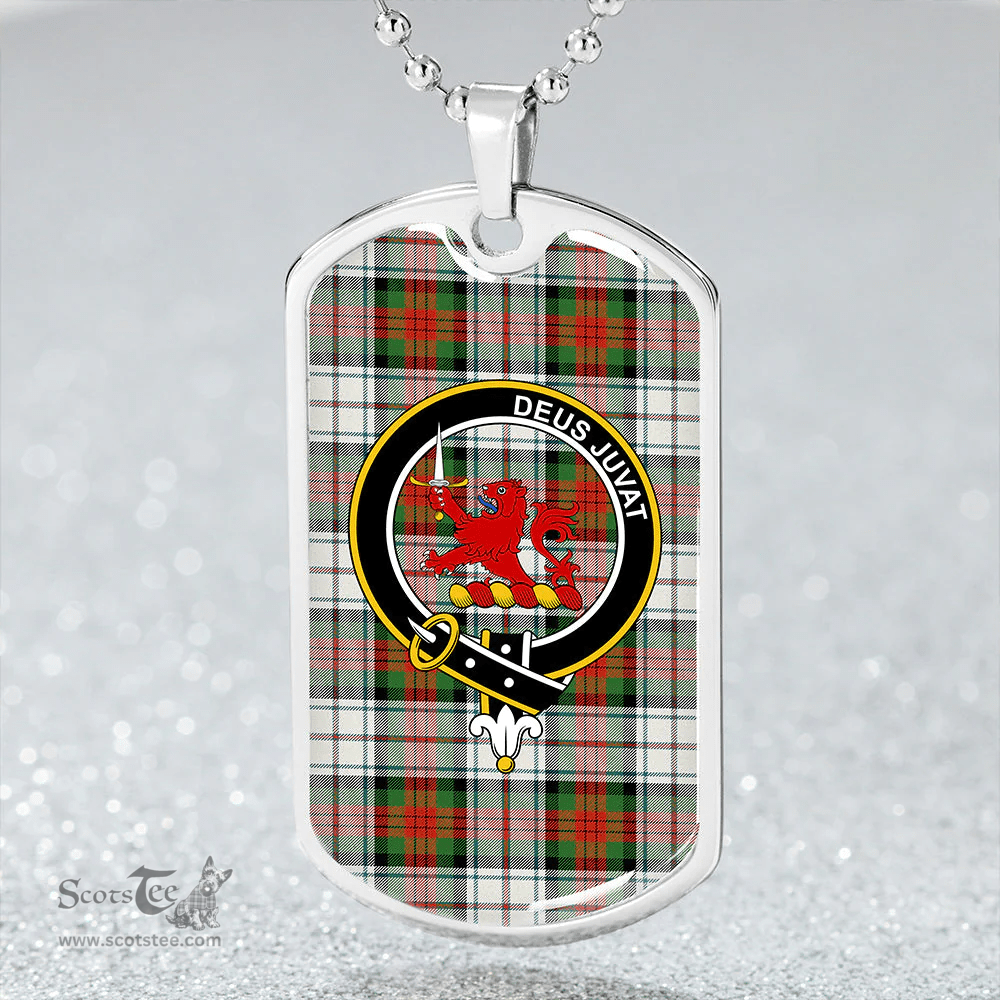 ScottishPlaid MacDuff Dress Ancient Clan Tartan Dog Tag Necklace - Crest Classic Scottish Plaid Tartan Plaid