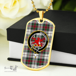 ScottishPlaid MacDuff Dress Modern Clan Tartan Dog Tag Necklace - Crest Classic Scottish Plaid Tartan Plaid