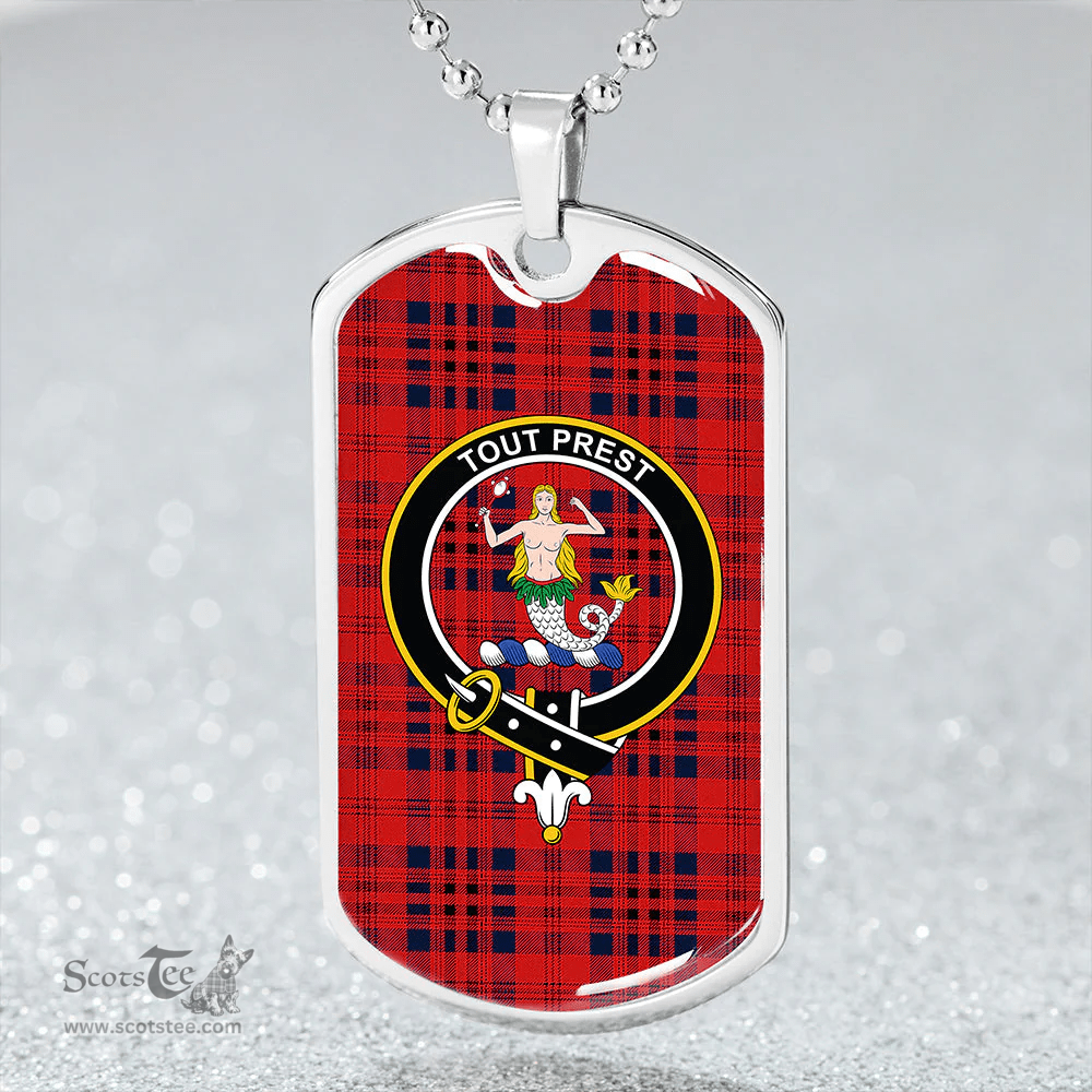 ScottishPlaid Murray of Abercairney James #2 (Murray of Abercairney; James #2) Modern Clan Tartan Dog Tag Necklace - Crest Classic Scottish Plaid Tartan Plaid