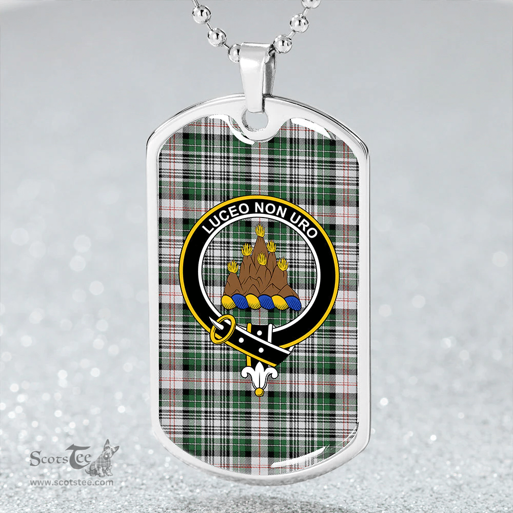 ScottishPlaid MacKenzie #2 Modern Clan Tartan Dog Tag Necklace - Crest Classic Scottish Plaid Tartan Plaid