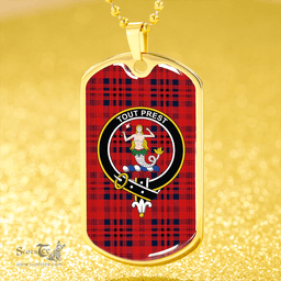 ScottishPlaid Murray of Abercairney James #2 (Murray of Abercairney; James #2) Modern Clan Tartan Dog Tag Necklace - Crest Classic Scottish Plaid Tartan Plaid