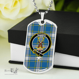 ScottishPlaid Maver Dress Ancient Clan Tartan Dog Tag Necklace - Crest Classic Scottish Plaid Tartan Plaid