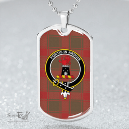 ScottishPlaid Middleton Ancient Clan Tartan Dog Tag Necklace - Crest Classic Scottish Plaid Tartan Plaid