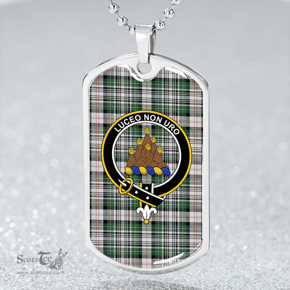 ScottishPlaid MacKenzie #2 Ancient Clan Tartan Dog Tag Necklace - Crest Classic Scottish Plaid Tartan Plaid
