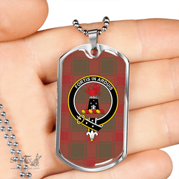ScottishPlaid Middleton Ancient Clan Tartan Dog Tag Necklace - Crest Classic Scottish Plaid Tartan Plaid