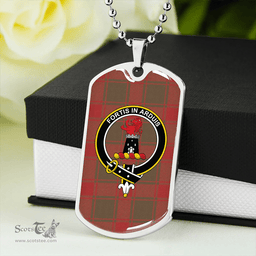 ScottishPlaid Middleton Ancient Clan Tartan Dog Tag Necklace - Crest Classic Scottish Plaid Tartan Plaid