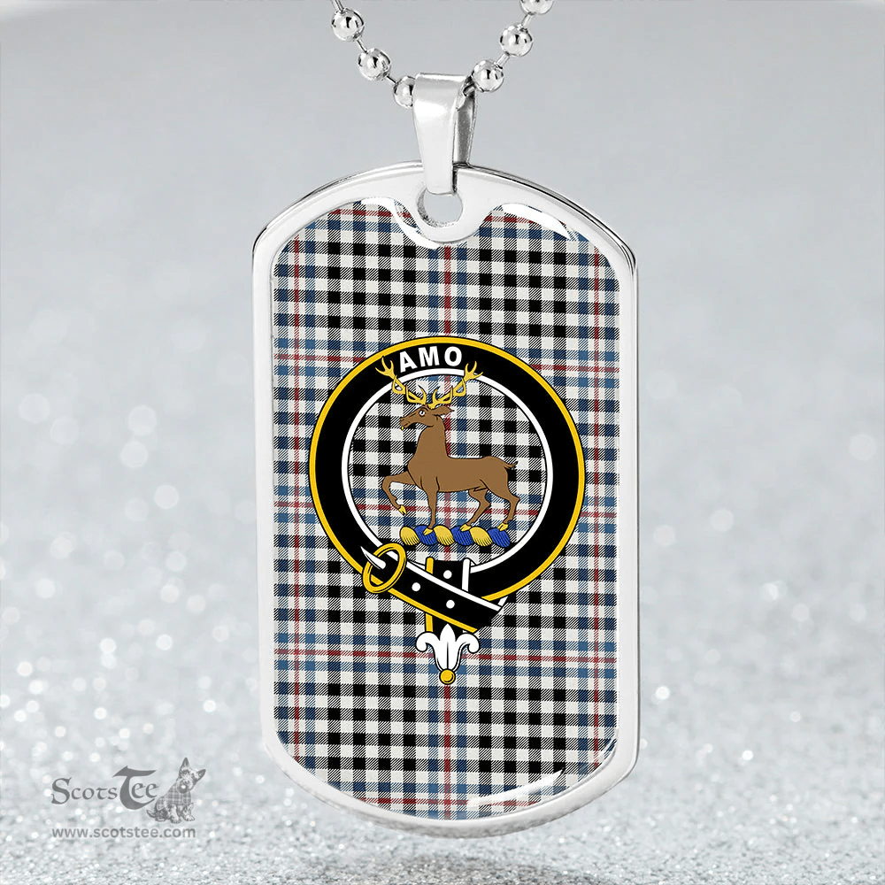 ScottishPlaid Scott (Sir Walter) #2 Ancient Clan Tartan Dog Tag Necklace - Crest Classic Scottish Plaid Tartan Plaid