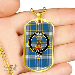 ScottishPlaid Maver Dress Ancient Clan Tartan Dog Tag Necklace - Crest Classic Scottish Plaid Tartan Plaid